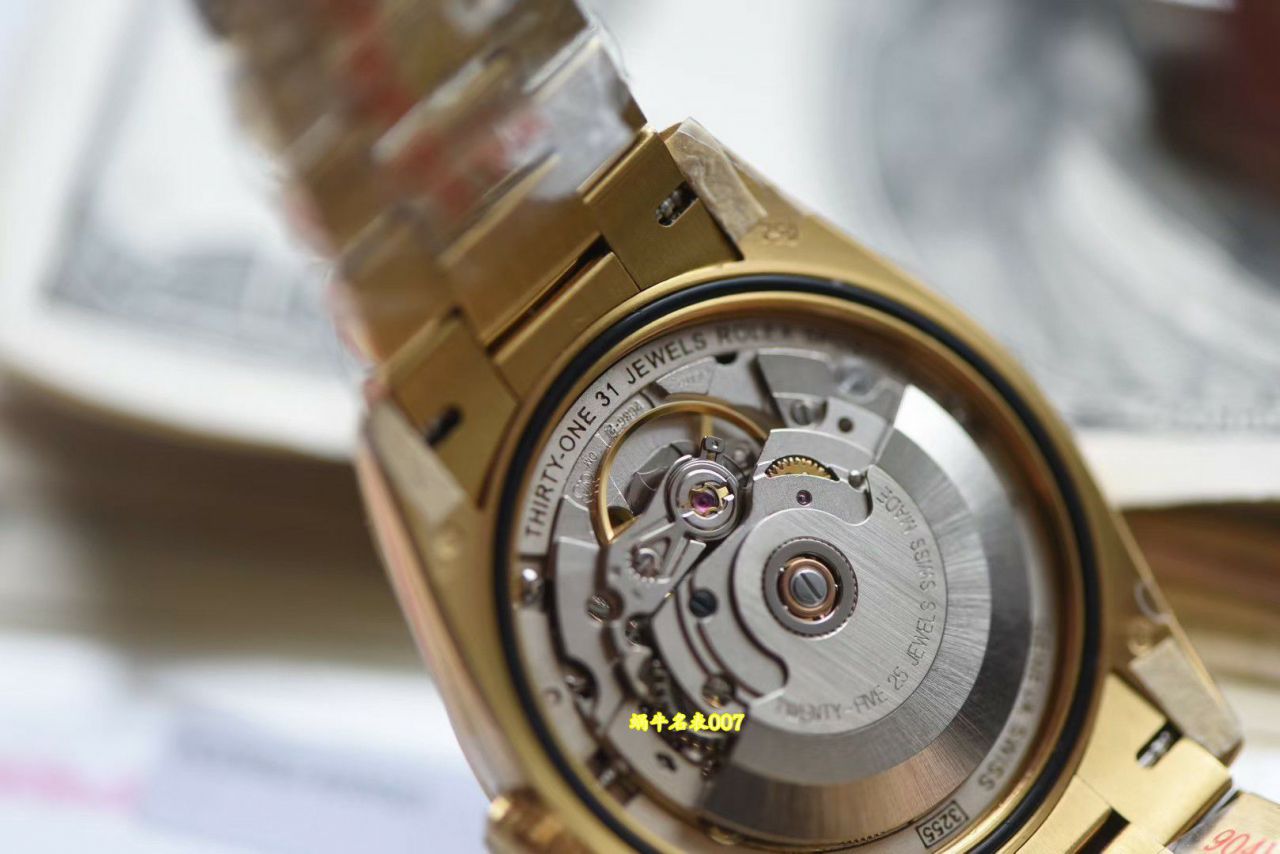  Video review  Ultra-high-end  Gold-plated Rolex Day-Date 绿松石m128238-0071 watches  / R1037