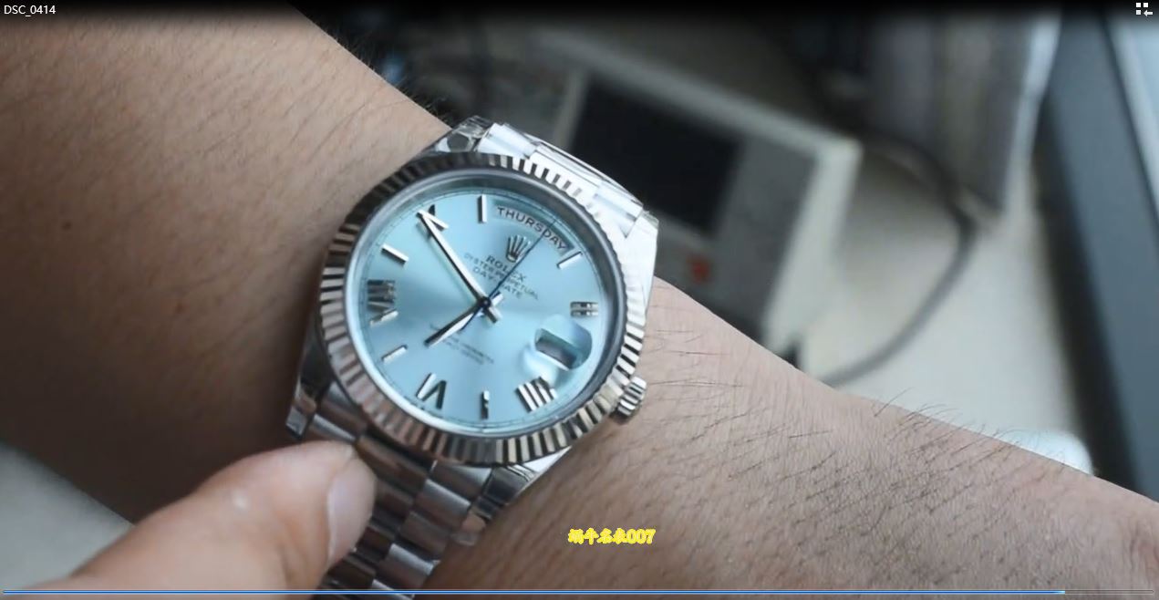 视频评测VS配重DD182g劳力士星期日历型广州复刻仿真手表M228236-0012腕表 /  