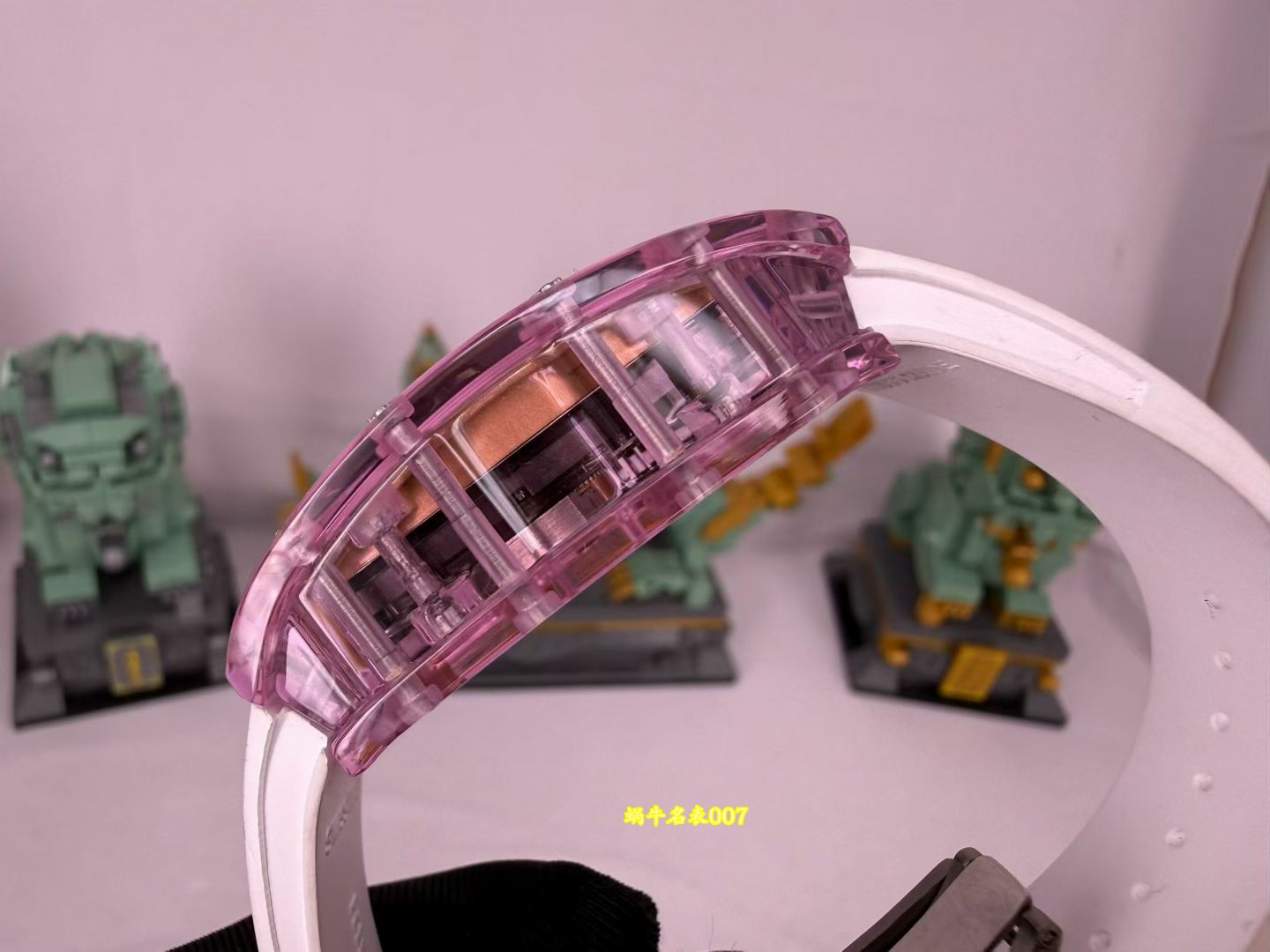 高端定制 RM07-01粉水晶Richard Mille  RM 07-01红唇女表中国1:1复刻手表 /  