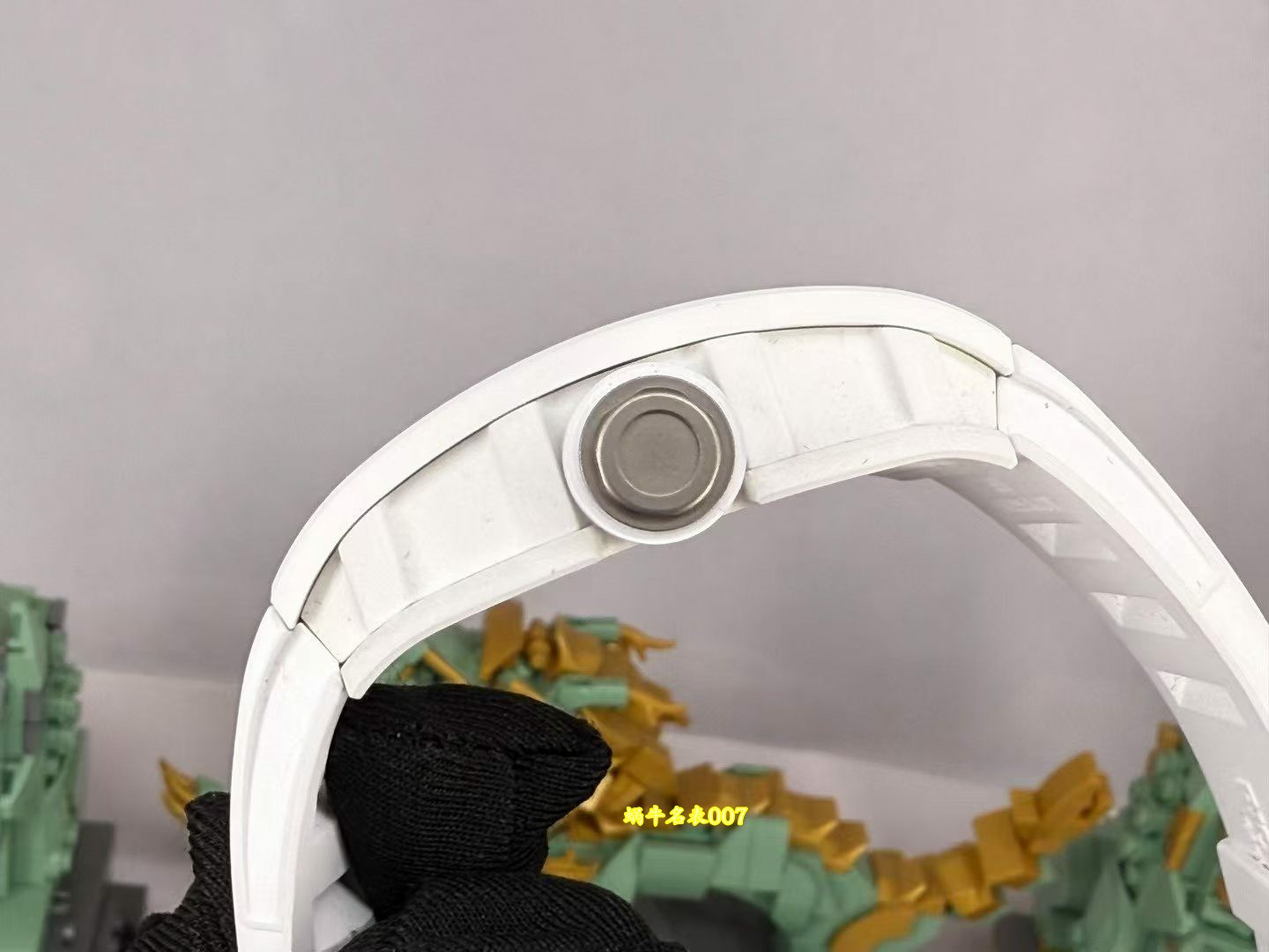 高端定制 小贵 Richard Mille RM 055理查德米勒表RM055白陶瓷 原装数据钛包胶壳套vaucher机芯 /  