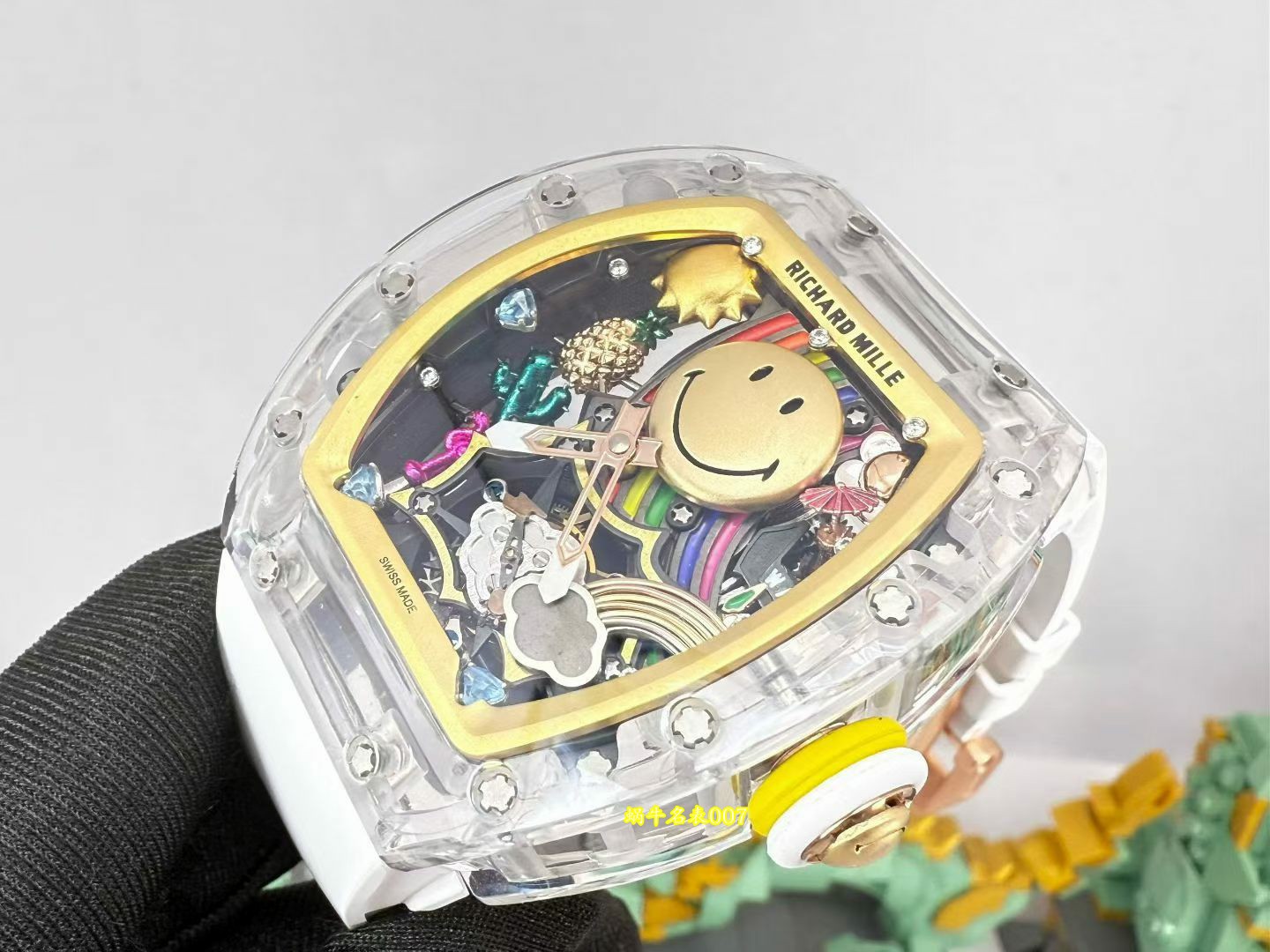 Richard Mille 蓝宝石水晶 RM88笑脸 RM088限量版 理查德顶级复刻手表 /  