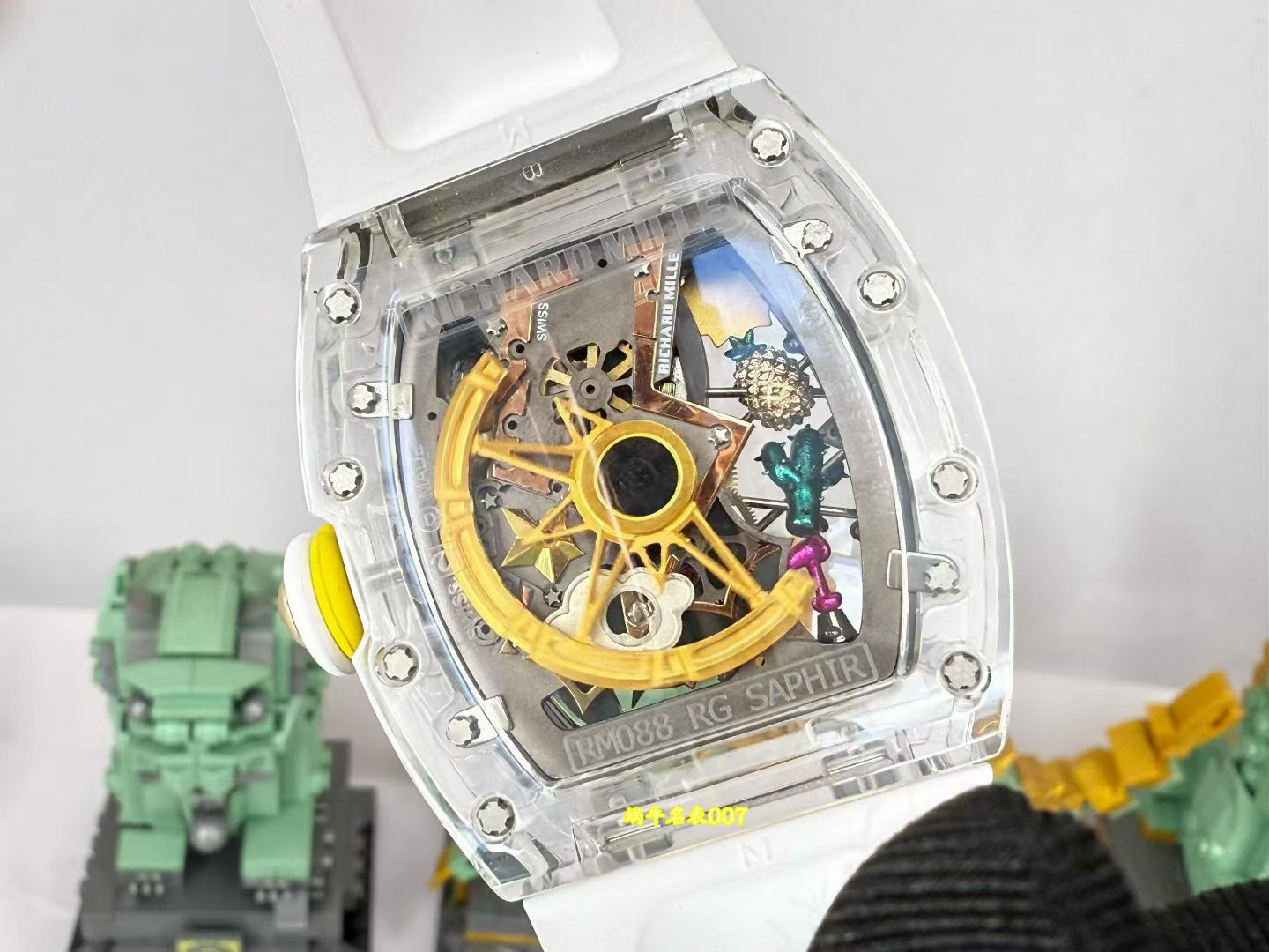 Richard Mille 蓝宝石水晶 RM88笑脸 RM088限量版 理查德顶级复刻手表 /  