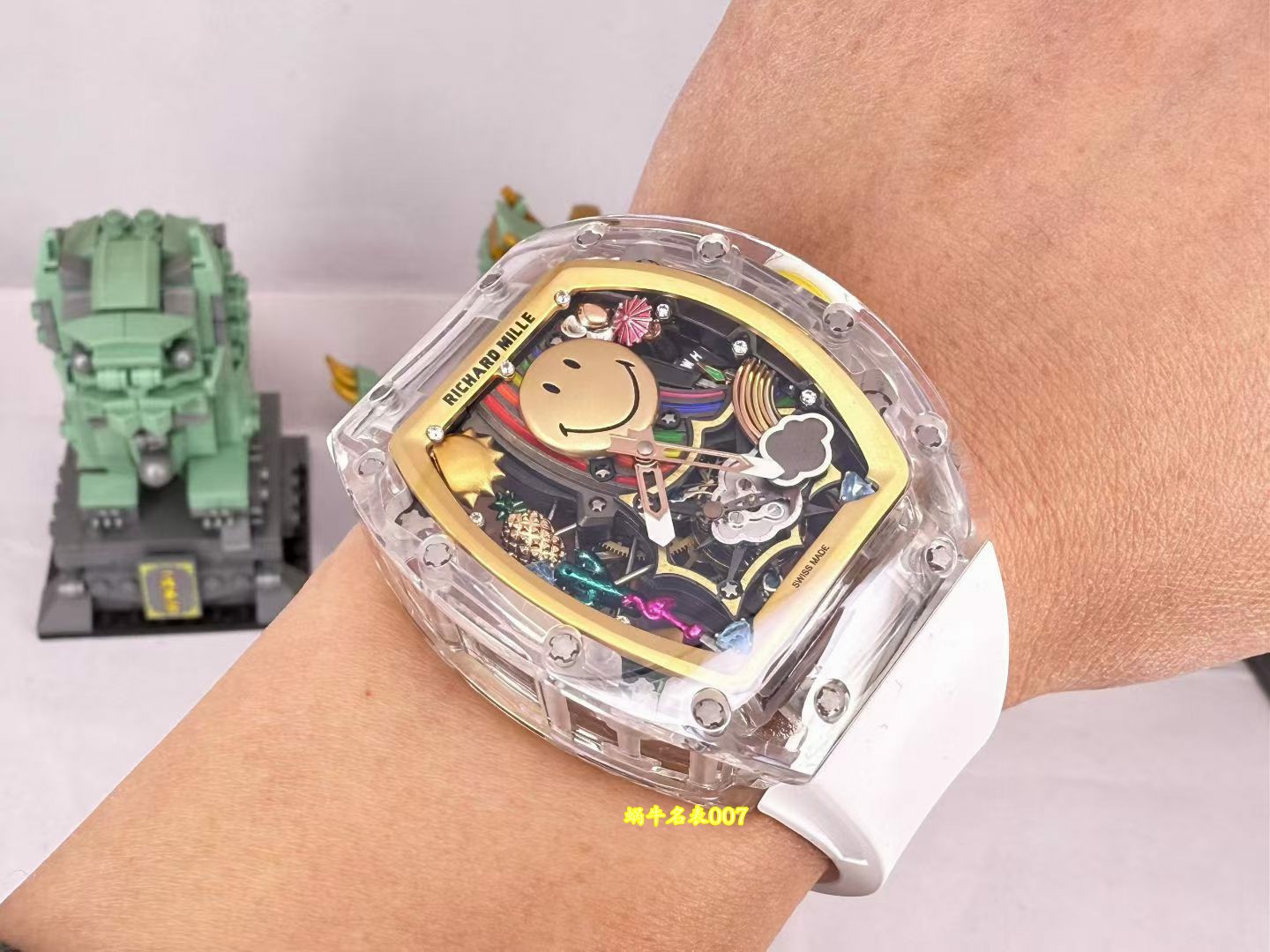 Richard Mille 蓝宝石水晶 RM88笑脸 RM088限量版 理查德顶级复刻手表 /  