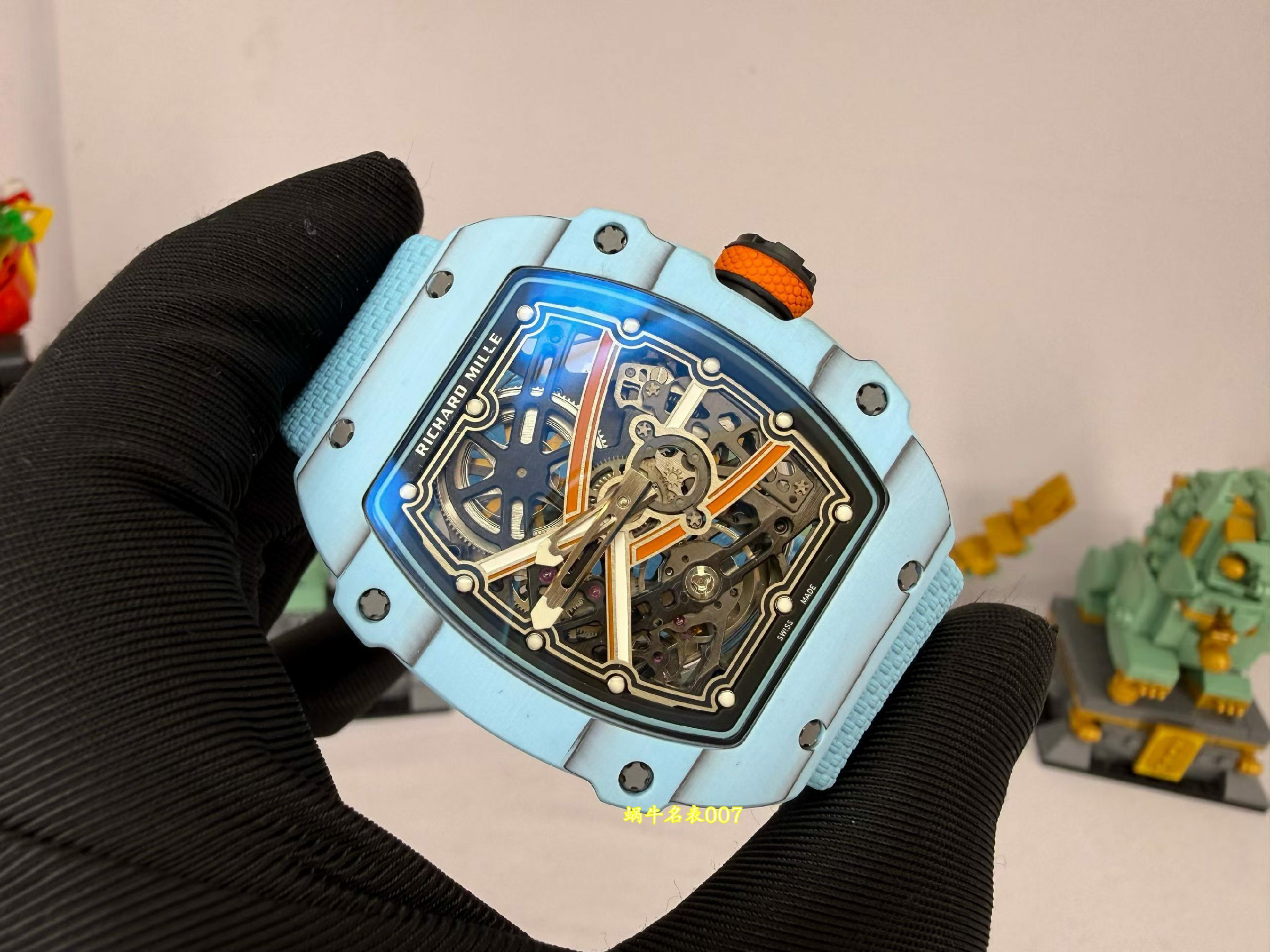 高端定制 Richard Mille新款定制版RM67-02 蒂芙尼蓝理查德米勒RM 67-02 一比一复刻手表 /  