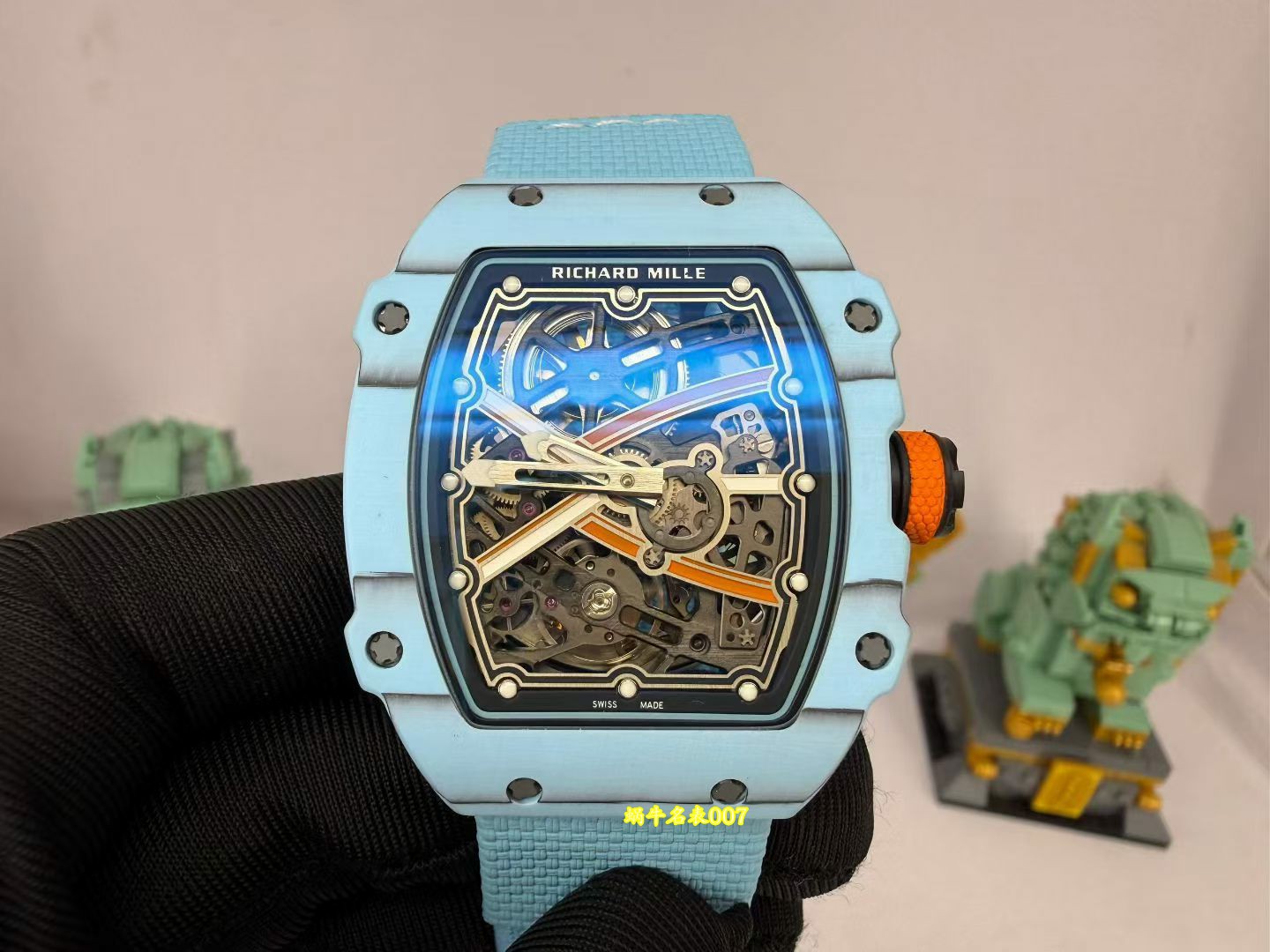 高端定制 Richard Mille新款定制版RM67-02 蒂芙尼蓝理查德米勒RM 67-02 一比一复刻手表 /  