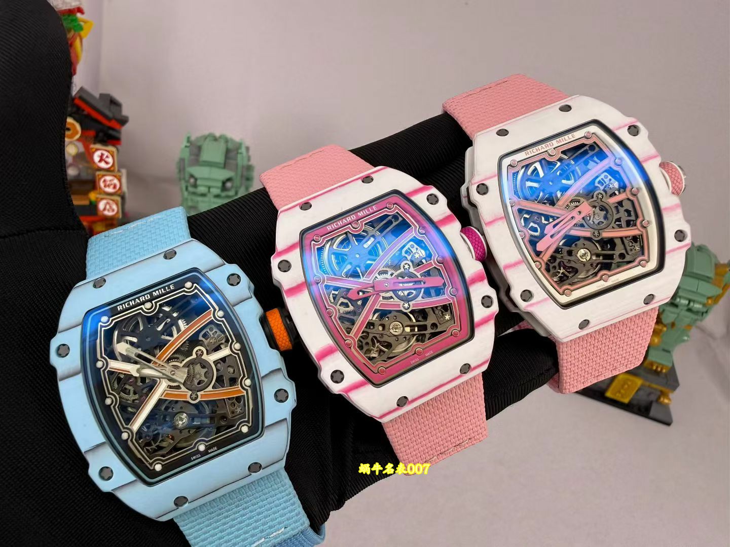 高端定制 Richard Mille新款定制版RM67-02 蒂芙尼蓝理查德米勒RM 67-02 一比一复刻手表 /  