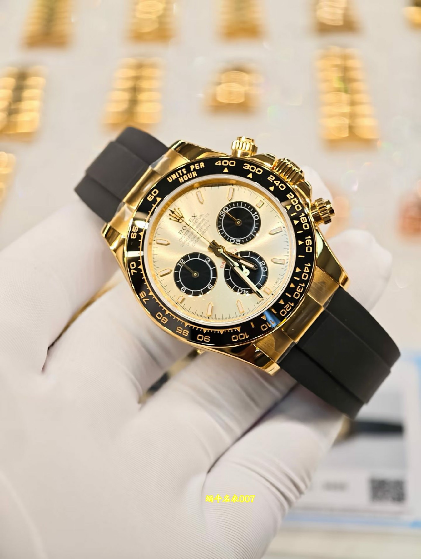 高端定制 发货实拍  劳力士余文乐迪通拿表面18K包厚金 1:1复刻手表 /  