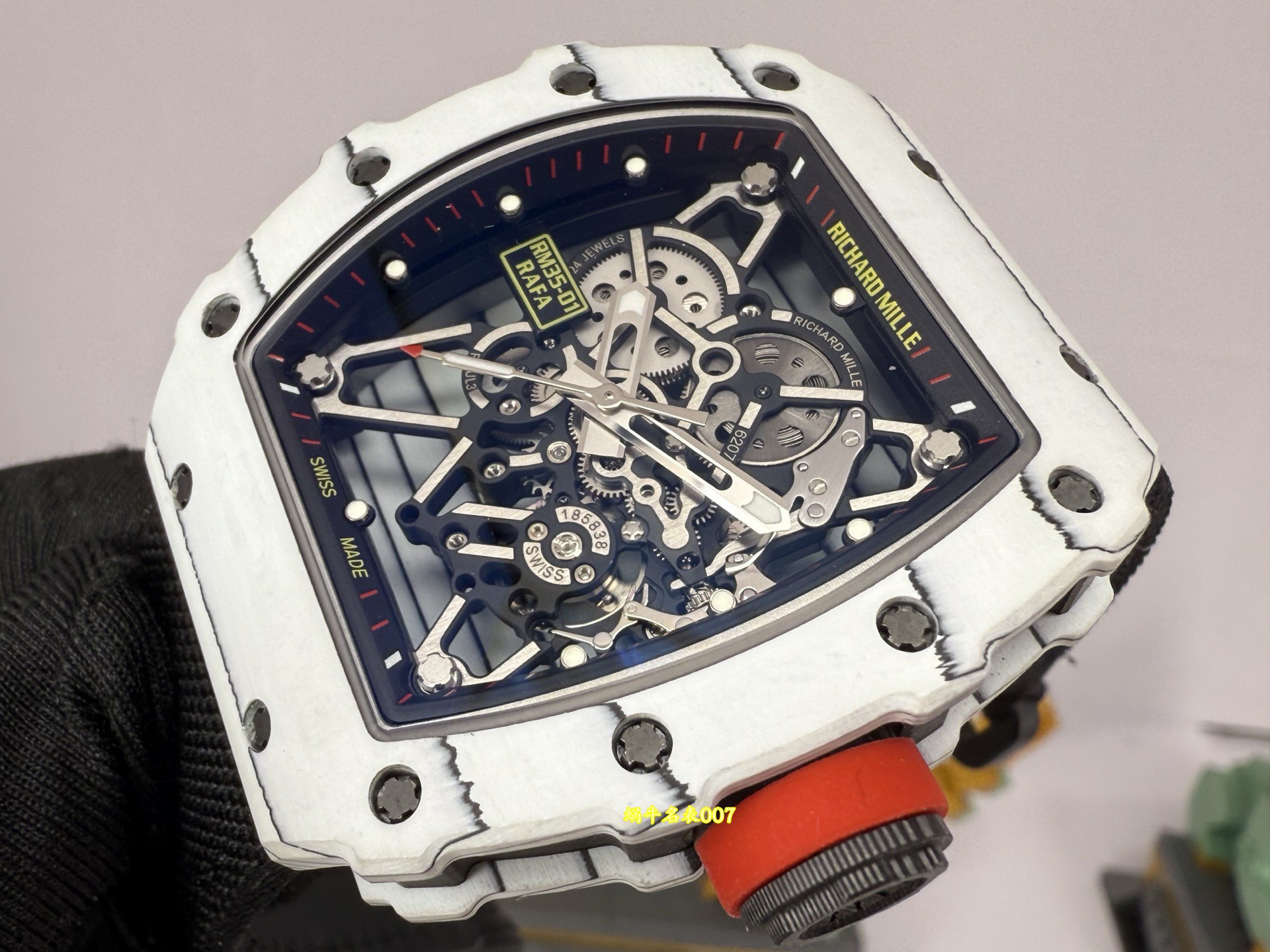 Richard Mille 白碳纤维RM35-01高端定制理查德米勒vaucher机芯 RM 35-01手表 /  