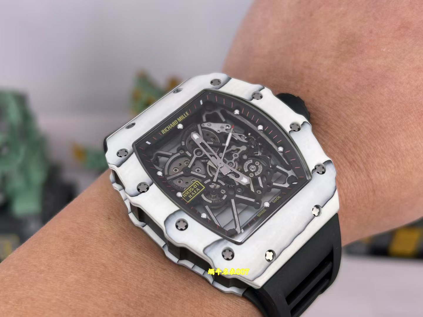 Richard Mille 白碳纤维RM35-01高端定制理查德米勒vaucher机芯 RM 35-01手表 /  