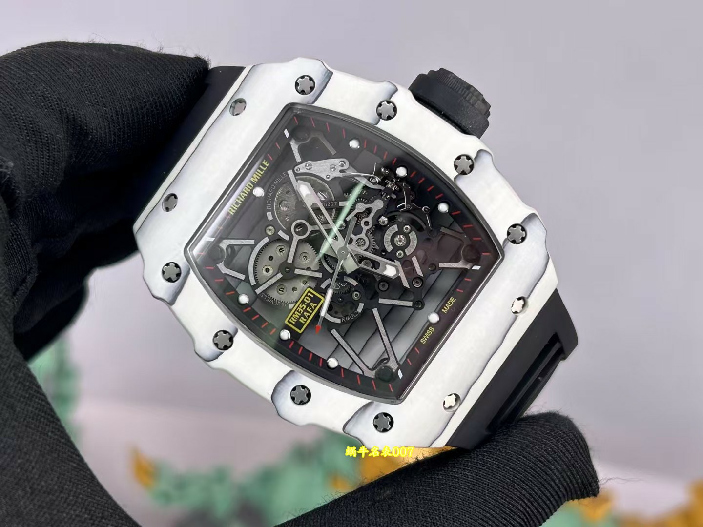 Richard Mille 白碳纤维NTPT RM35-01理查德米勒vaucher机芯手表 一比一复刻 /  
