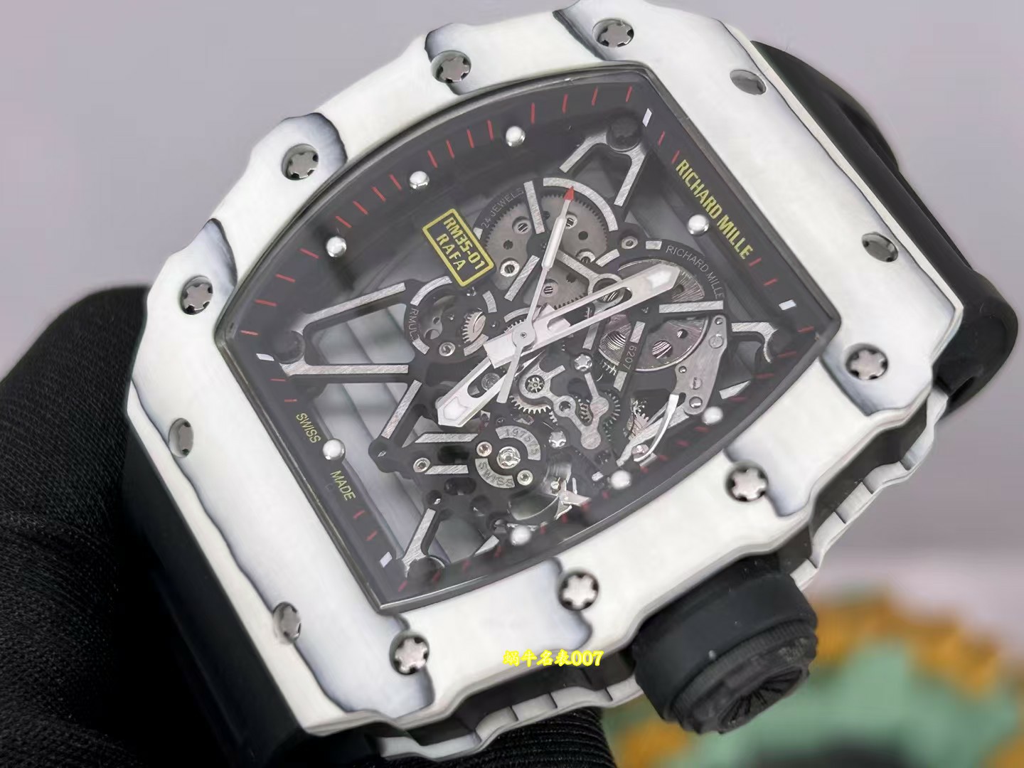 Richard Mille 白碳纤维NTPT RM35-01理查德米勒vaucher机芯手表 一比一复刻 /  
