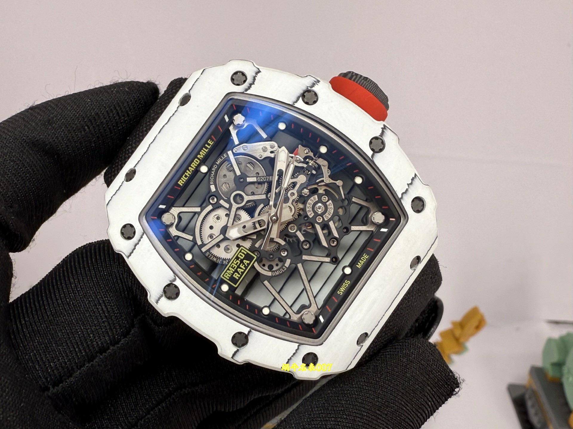 Richard Mille 白碳纤维NTPT RM35-01理查德米勒vaucher机芯手表 一比一复刻 /  