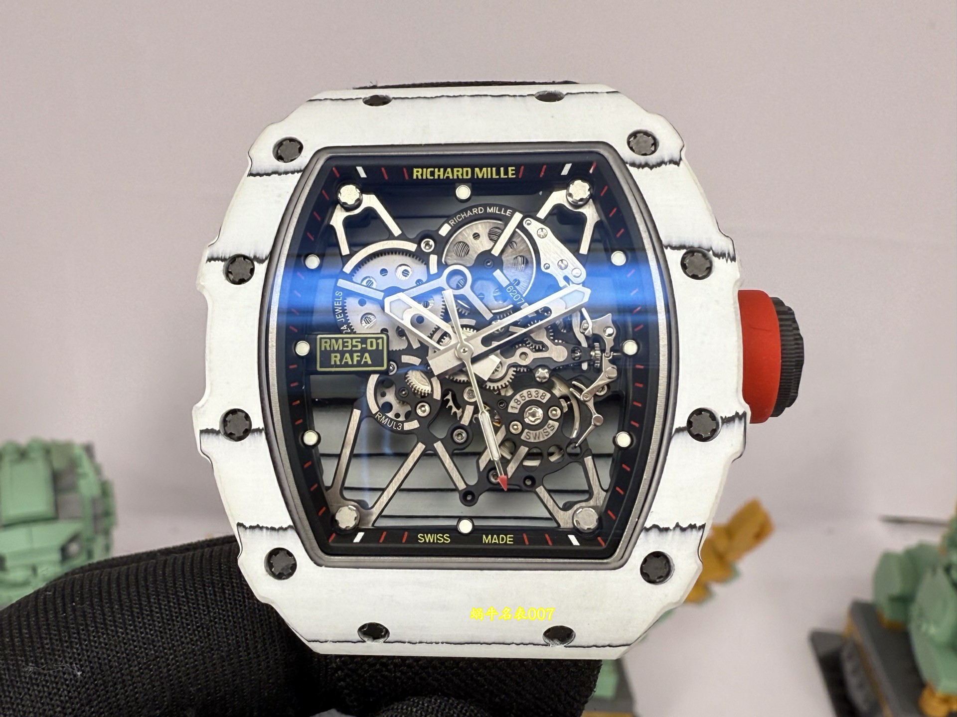 Richard Mille 白碳纤维NTPT RM35-01理查德米勒vaucher机芯手表 一比一复刻 /  