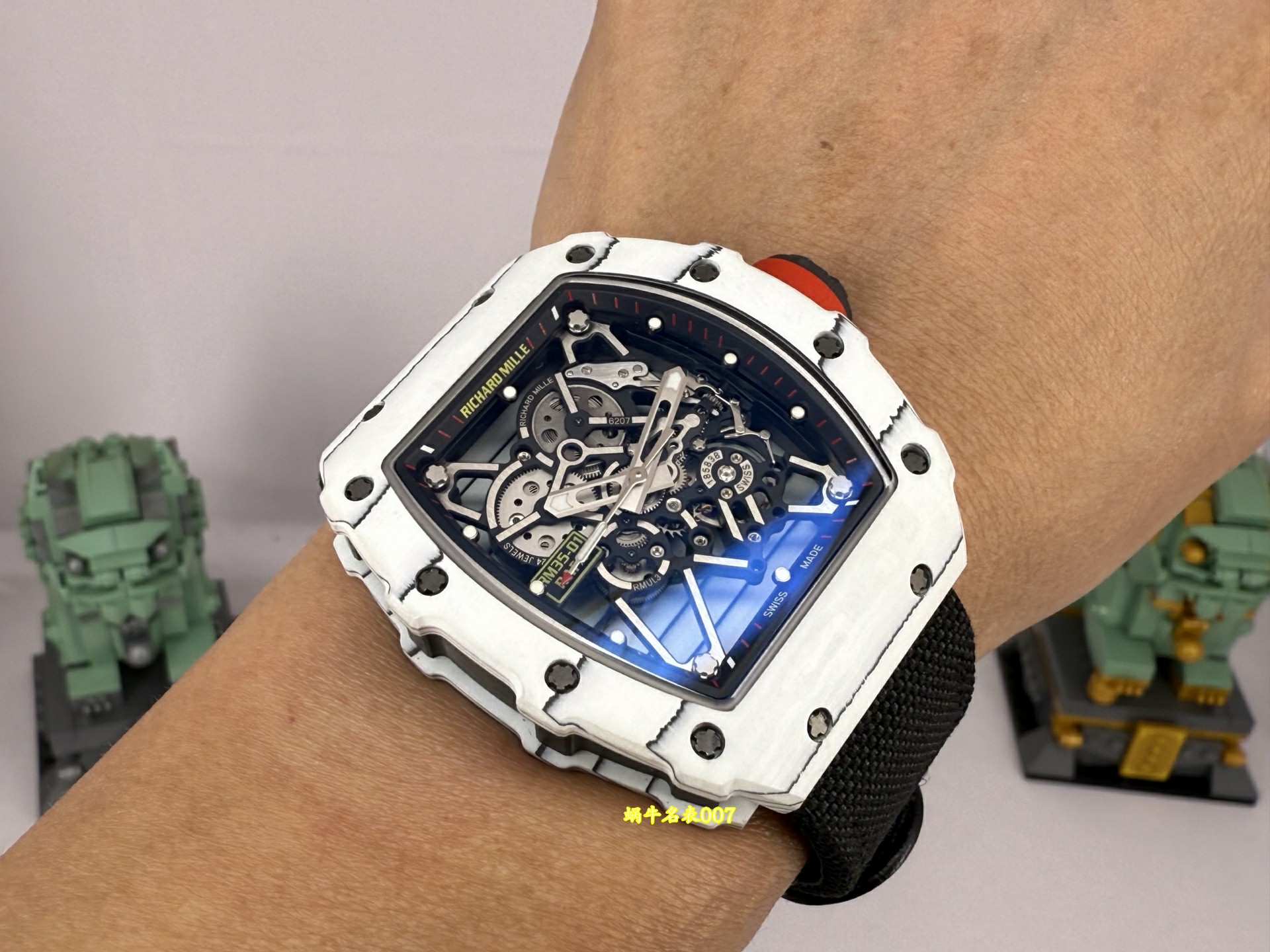 Richard Mille 白碳纤维NTPT RM35-01理查德米勒vaucher机芯手表 一比一复刻 /  