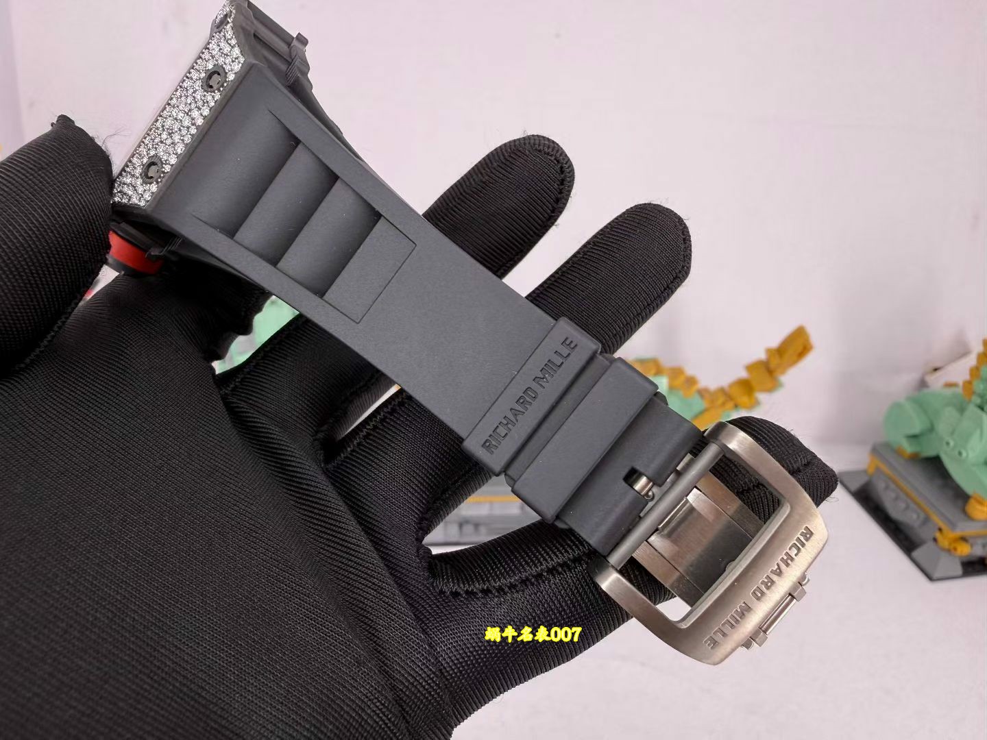 私人定制版 黑魔RM35-02雪花钻 真vaucher机芯 Richard Mille 改装手表 /  