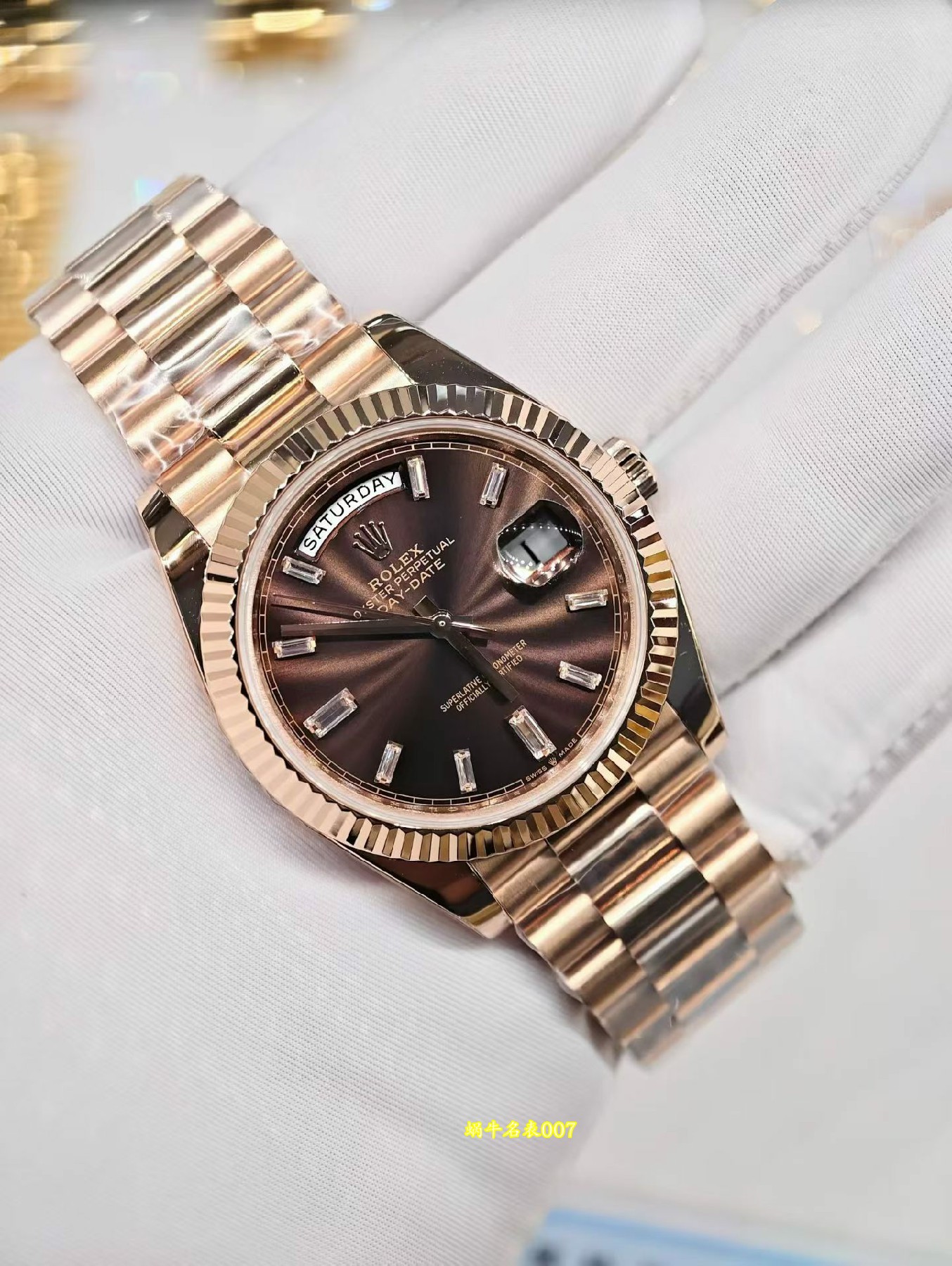 客定劳力士双历日志表面18K包厚金加工定制 勞力士包金復刻手錶Rolex replica watch  /  