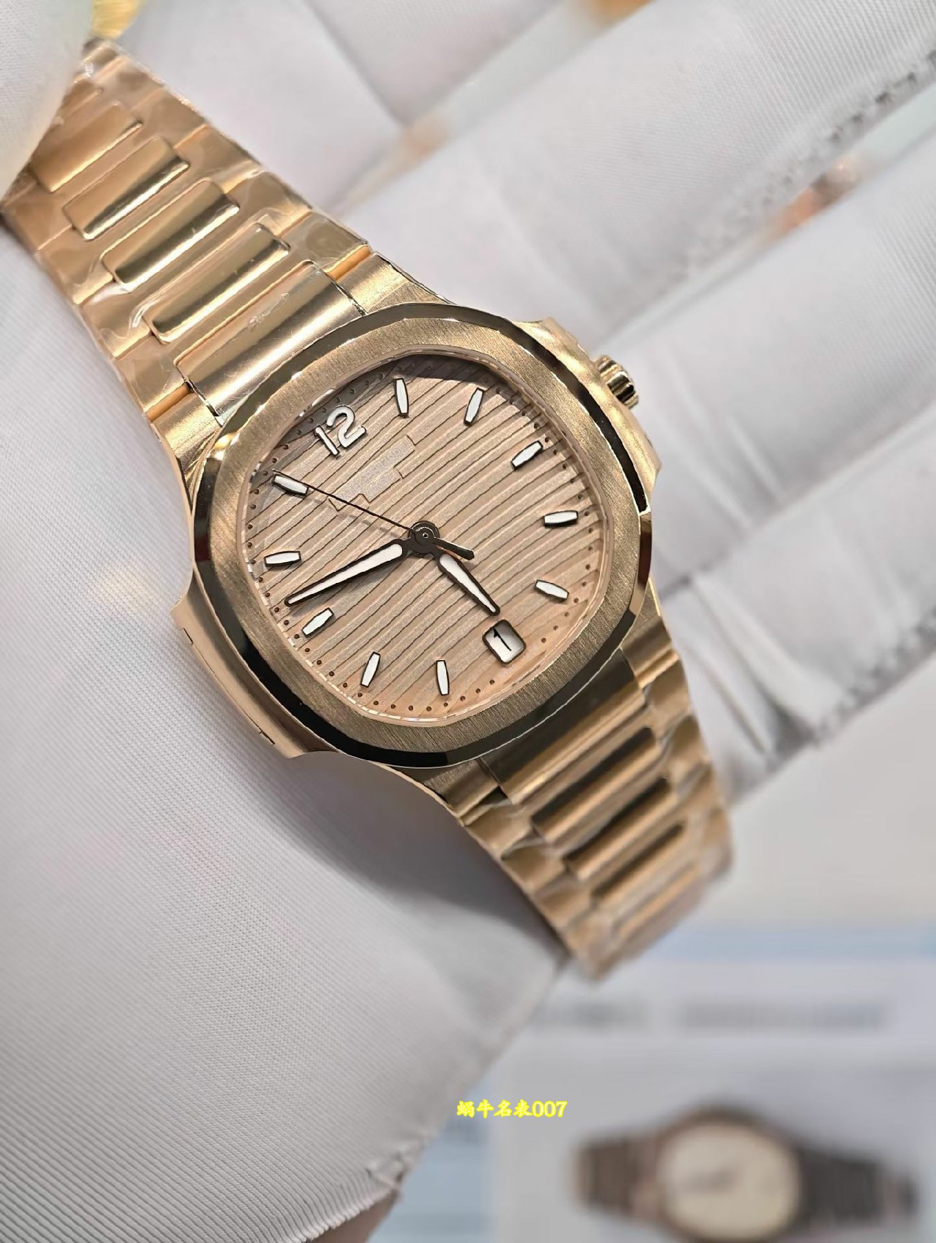 包金加工 百达翡丽鹦鹉螺女表 Patek Philippe replica watch 7118/1R-010腕表 /  