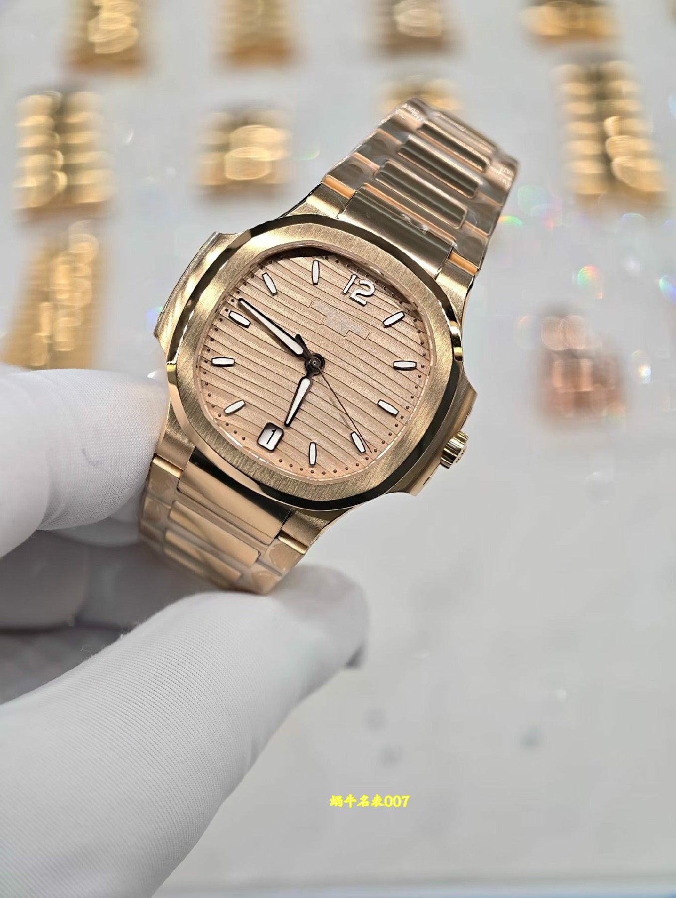 包金加工 百达翡丽鹦鹉螺女表 Patek Philippe replica watch 7118/1R-010腕表 /  