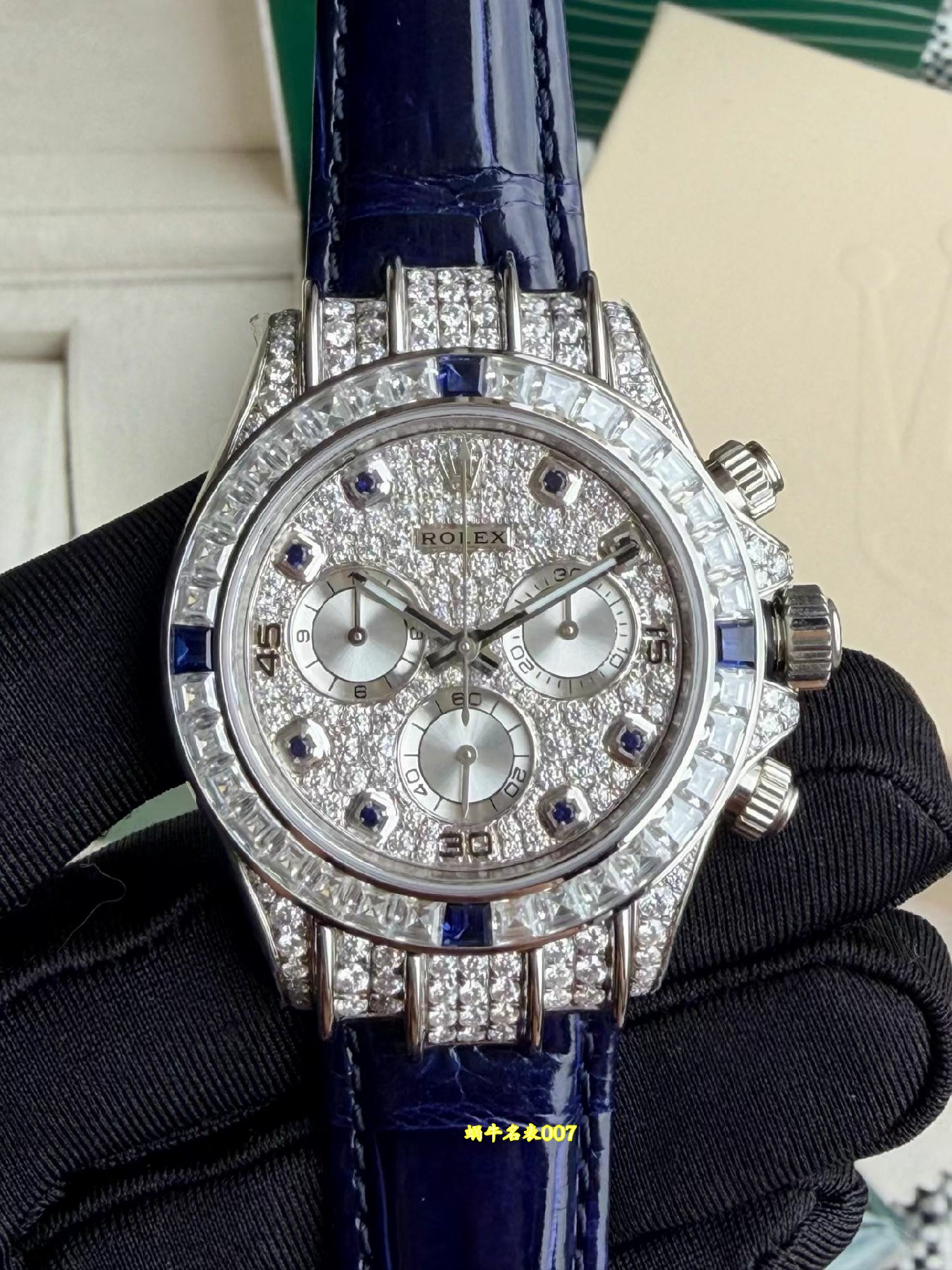 PPM Rolex Daytona Hidden Edition Moissan Diamond Replica Watch /  