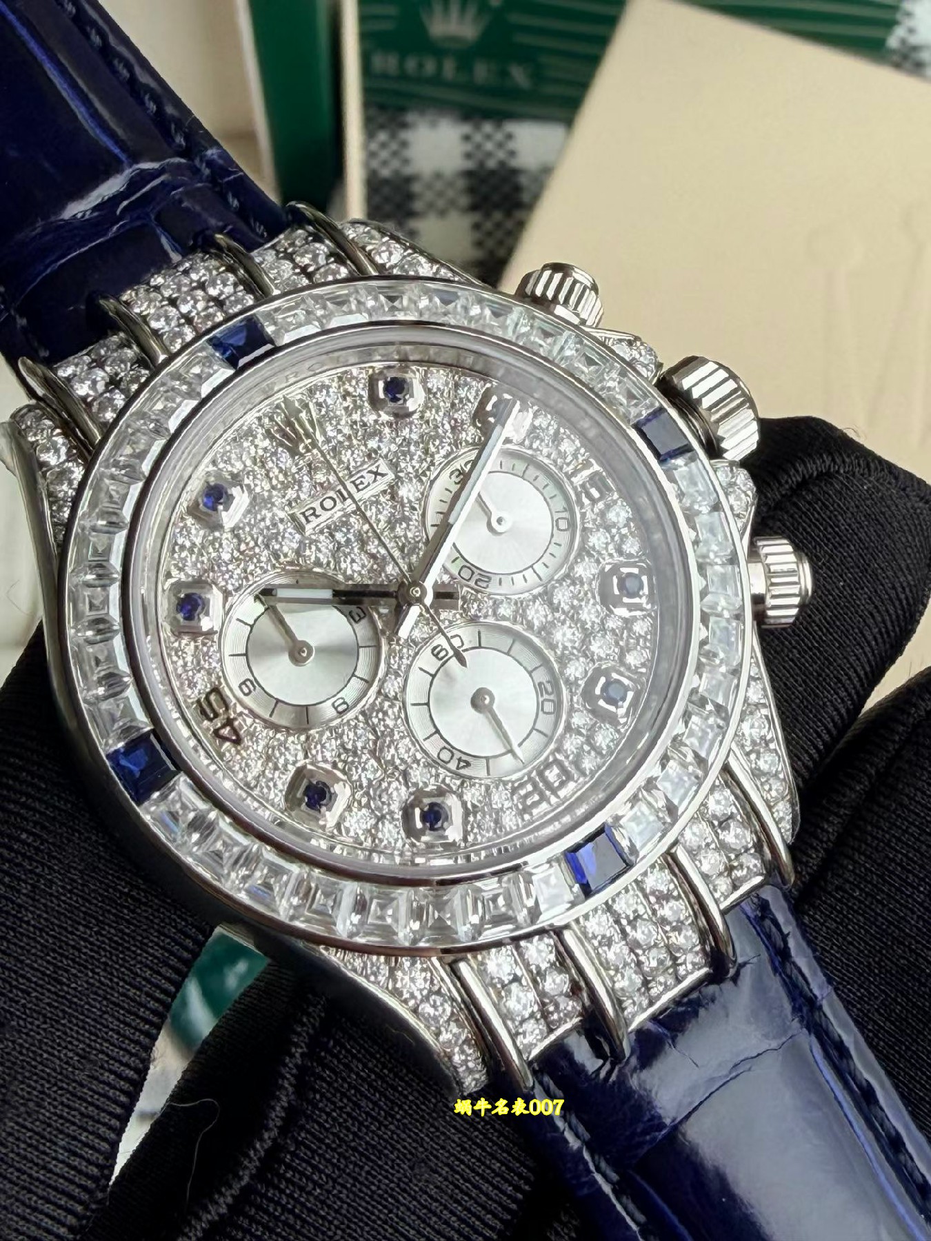 PPM Rolex Daytona Hidden Edition Moissan Diamond Replica Watch /  