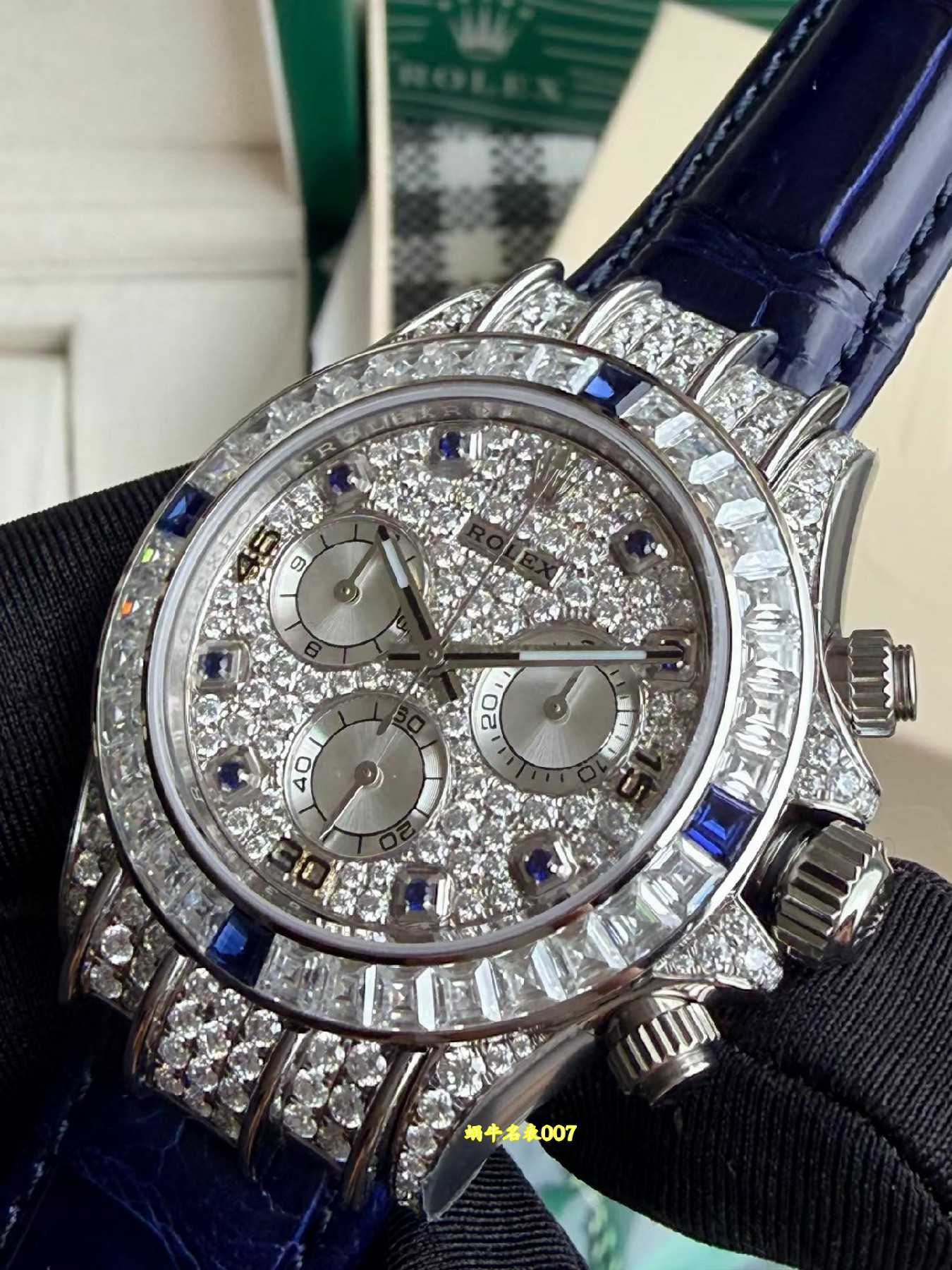PPM Rolex Daytona Hidden Edition Moissan Diamond Replica Watch /  