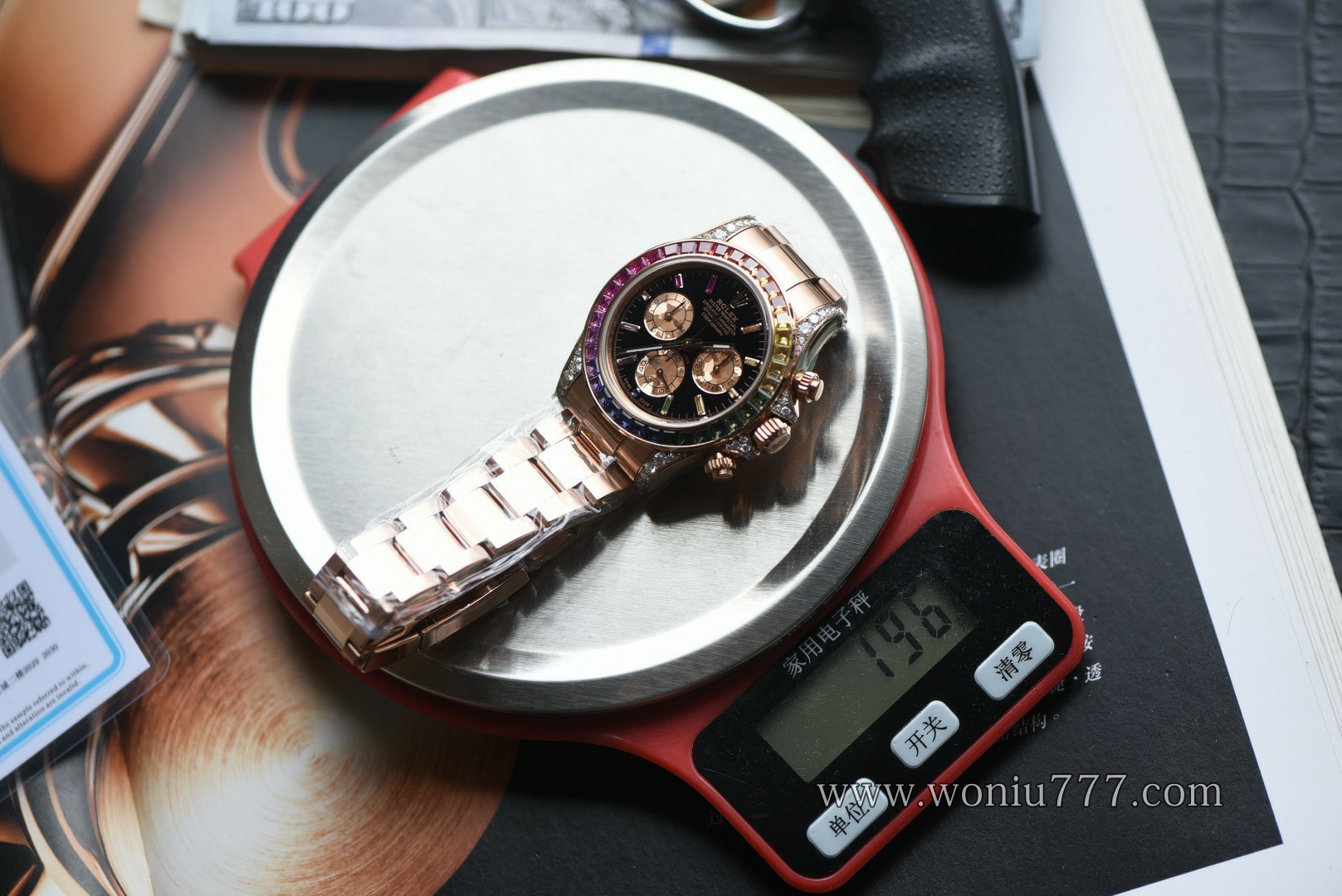 劳真钻包金 力士迪通拿彩虹迪116595 RBOW 高仿手表腕錶 replica Rolex watch Rainbow /  