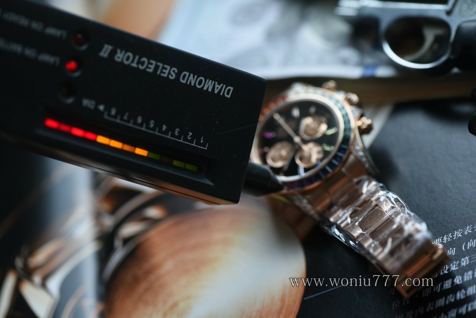 劳真钻包金 力士迪通拿彩虹迪116595 RBOW 高仿手表腕錶 replica Rolex watch Rainbow /  