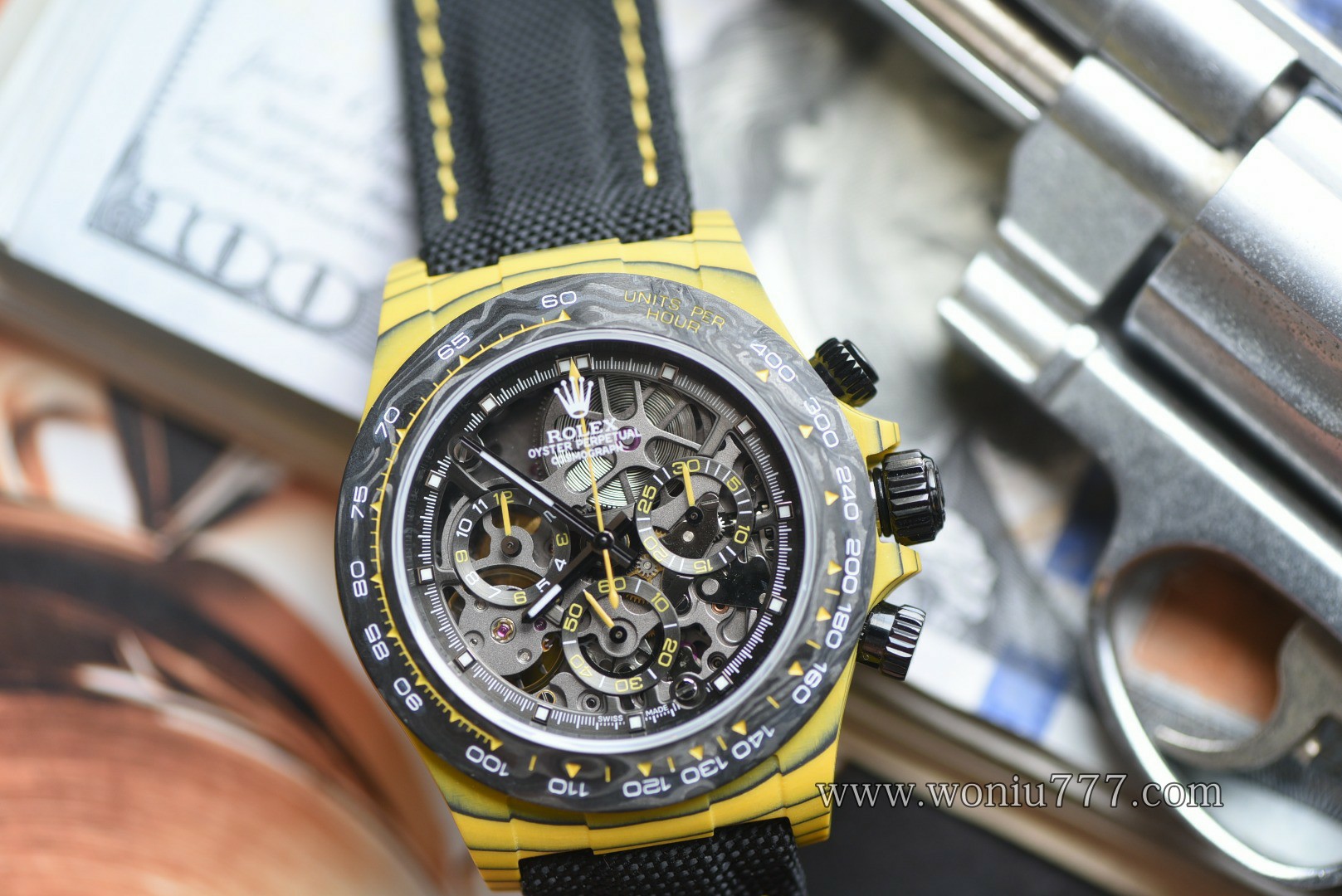 劳力士大黄蜂 迪通拿特别版 復刻手錶Rolex Bumblebee blaken Daytona  Replica Watch /  