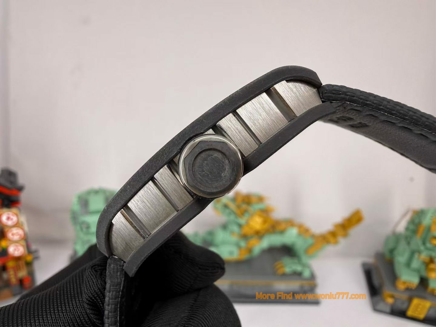 Modified and customized Richard Mille Men's Series RM 55-01Carbon TPT® Carbon Fiber watch /  