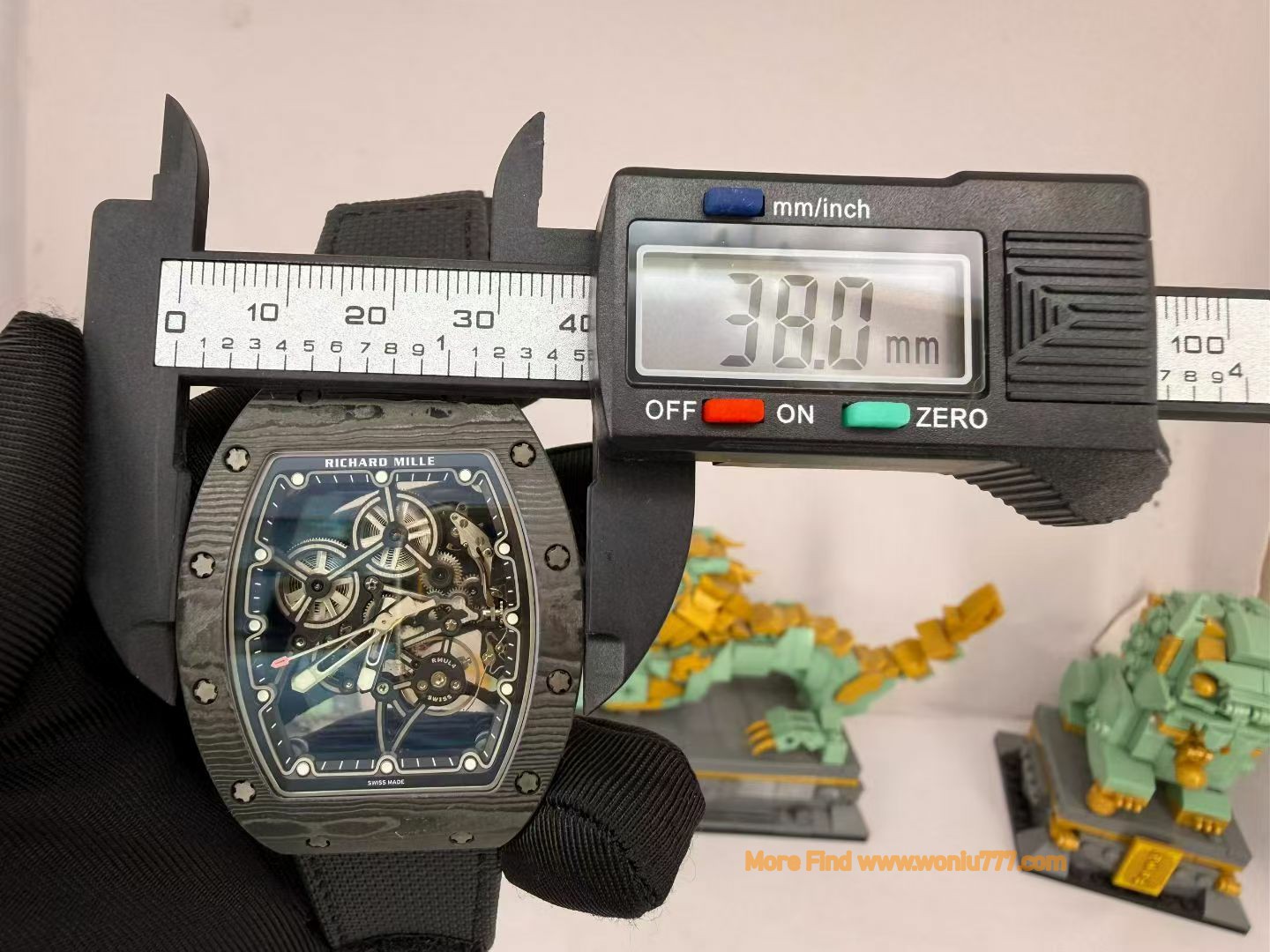 Modified and customized Richard Mille Men's Series RM 55-01Carbon TPT® Carbon Fiber watch /  