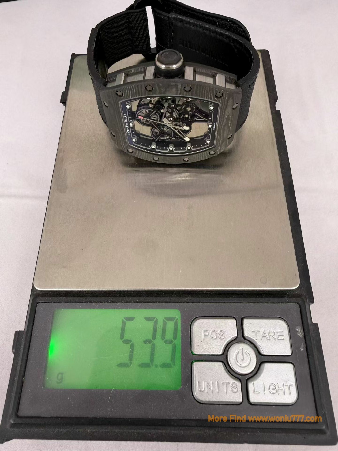 Modified and customized Richard Mille Men's Series RM 55-01Carbon TPT® Carbon Fiber watch /  