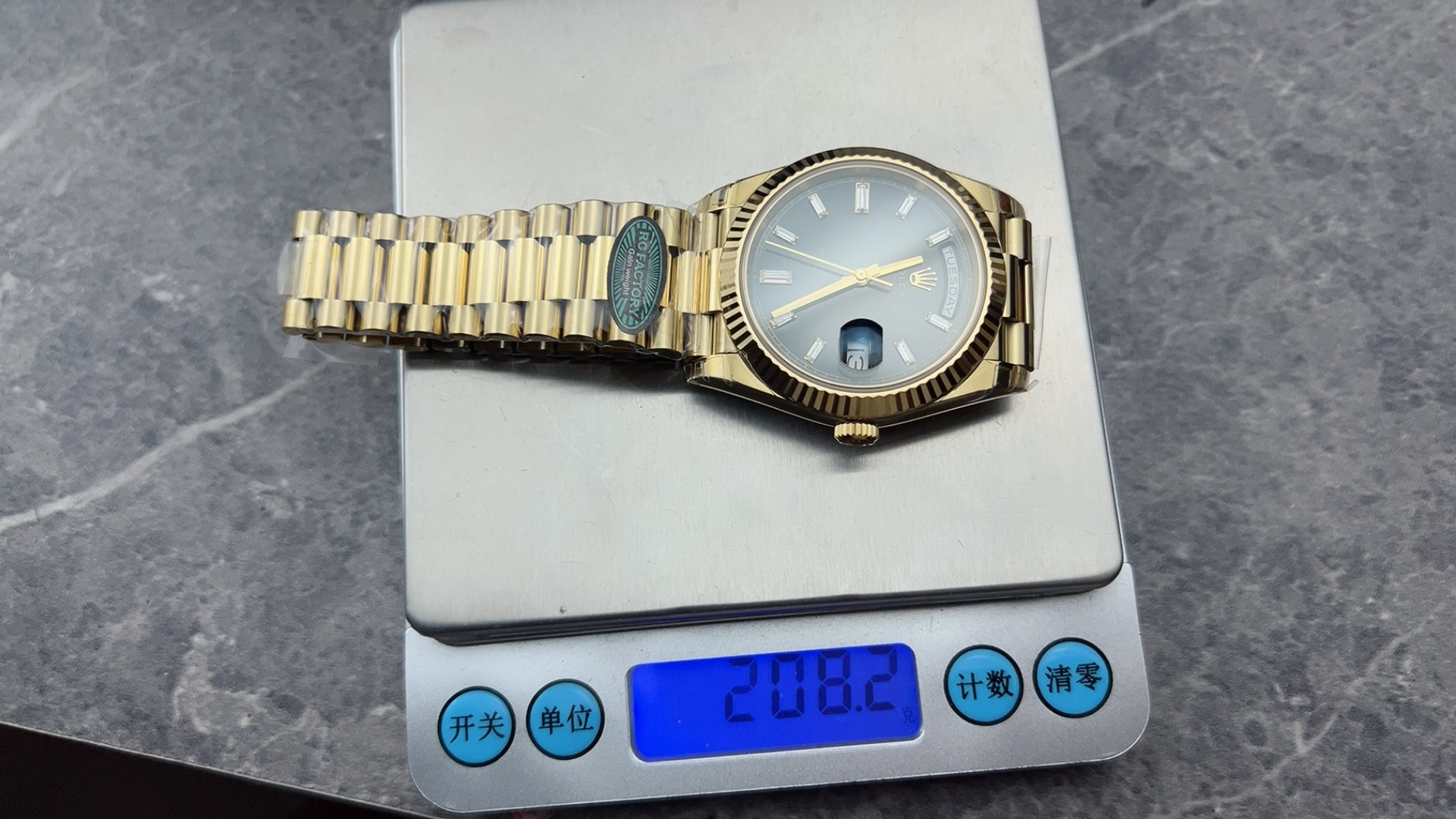 RC勞力士星期日曆黑冰糖高仿手錶 m228238-0059 Rolex Day-Date replica watch腕表 /  