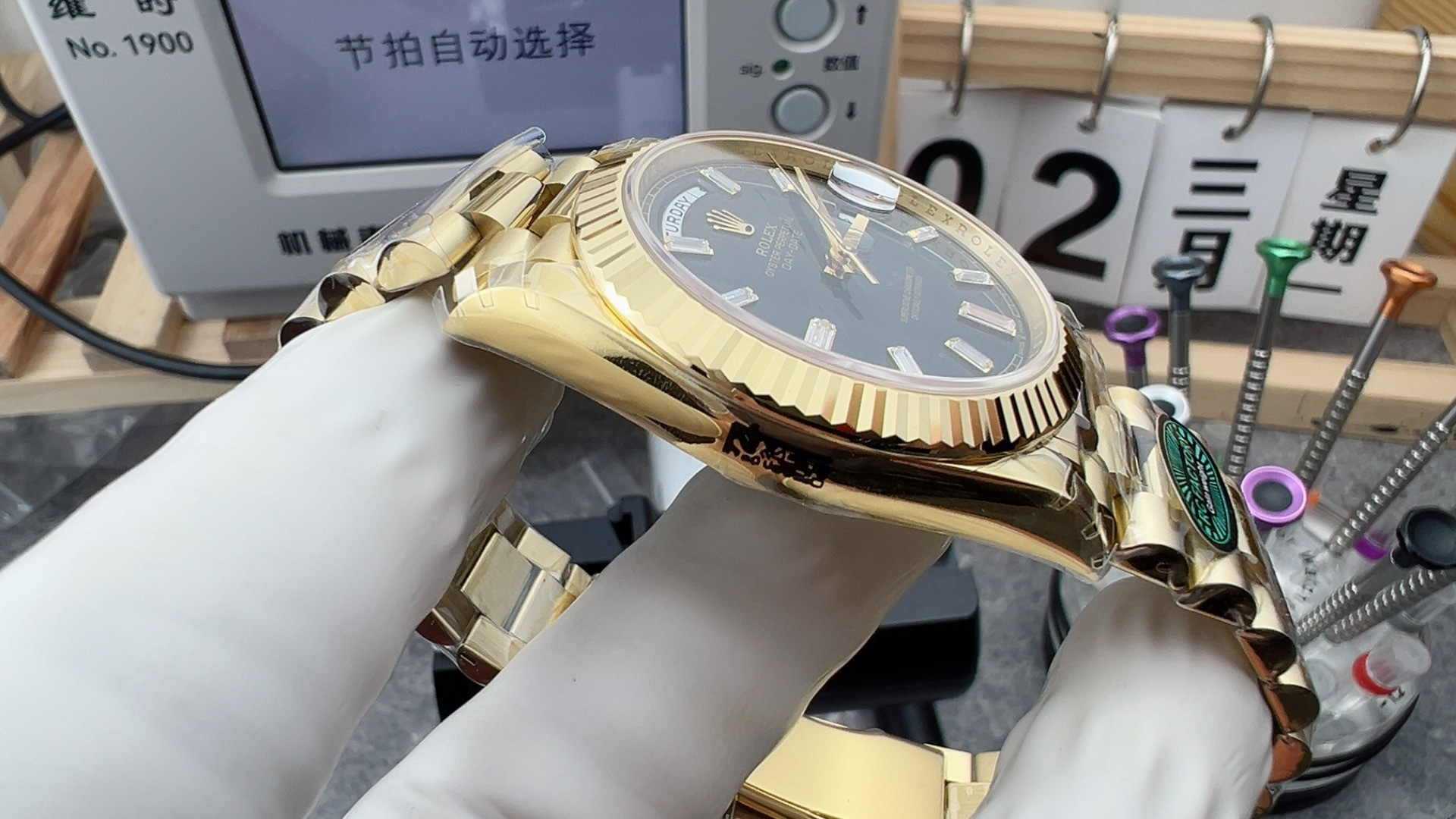 RC勞力士星期日曆黑冰糖高仿手錶 m228238-0059 Rolex Day-Date replica watch腕表 /  