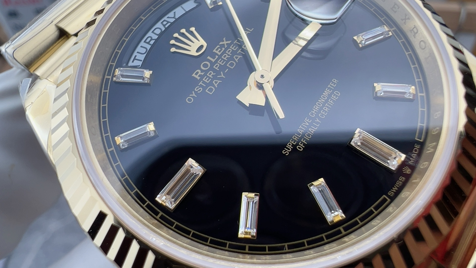 RC勞力士星期日曆黑冰糖高仿手錶 m228238-0059 Rolex Day-Date replica watch腕表 /  
