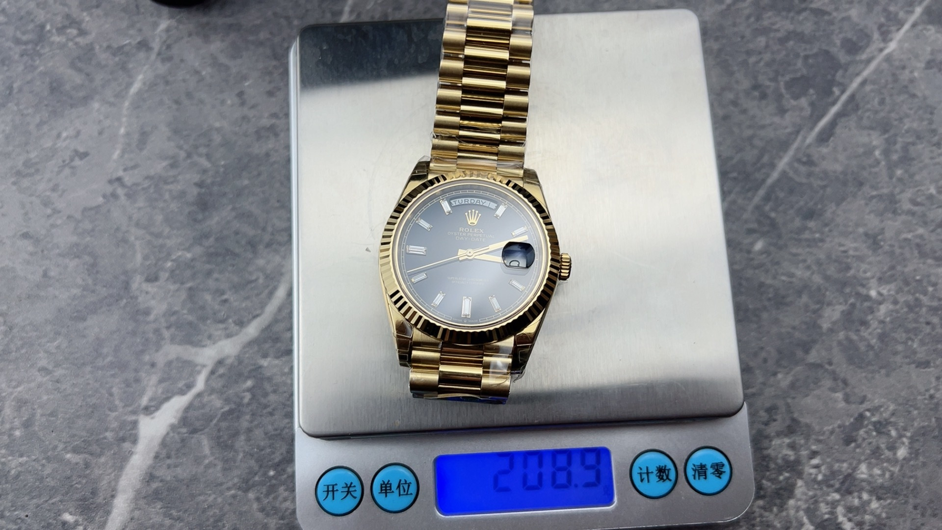 RC勞力士星期日曆黑冰糖高仿手錶 m228238-0059 Rolex Day-Date replica watch腕表 /  