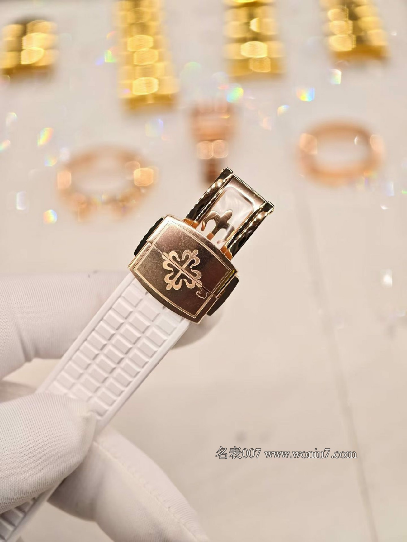客户改装定制 包金真钻 百达翡丽AQUANAUT系列5068R-010女士腕表 /  